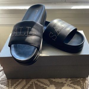 Allsaints all leather slides